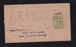 Australia 1916 Stationary Wrapper O.H.M.S. ½P KANGAROO ADELAIDE X FRANKLIN HARBOUR - Cartas & Documentos