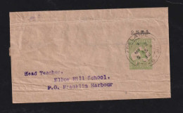 Australia 1916 Stationary Wrapper O.H.M.S. ½P KANGAROO ADELAIDE X FRANKLIN HARBOUR - Lettres & Documents