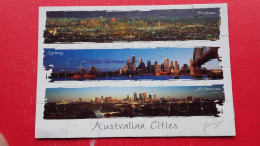 Puzzle Postcard.Australian Cities:Brisbane,Sydney,Melbourne - Autres & Non Classés