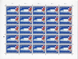 Luxembourg - Luxemburg -  Feuille à 50 Timbres  2 Fr,  10ième Foire Internationale , Luxembourg   1958 - Feuilles Complètes