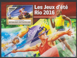 Olympics 2016 - Cycling - C.-AFRICA - S/S MNH - Eté 2016: Rio De Janeiro