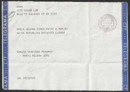Telegram/ Telegrama - Beja > Lisboa -|- Postmark - TELEGRAFO. Picoas. 1980 - Covers & Documents