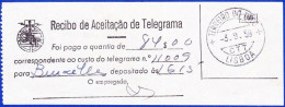 RECIBO DE ACEITAÇÃO DE TELEGRAMA - Terreiro Do Paço, Lisboa. 1959 > Bruxelas, Bélgica - Briefe U. Dokumente