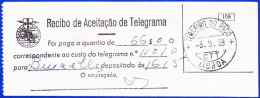 RECIBO DE ACEITAÇÃO DE TELEGRAMA - Terreiro Do Paço, Lisboa. 1959 > Bruxelas, Bélgica - Briefe U. Dokumente