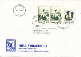 Norway Cover Sent To Sweden Sarpsborg 17-7-1987 - Cartas & Documentos