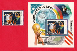 DPT1304sbr- TANZÂNIA 1994- CTO (MUNDIAL DE FUTEBOL EUA' 94) - 1994 – USA