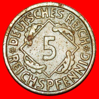 * THIRD REICH (1933-1945): GERMANY  5 REICHSPFENNIGS 1935E NO SWASTIKA SAXONY! · LOW START ·  NO RESERVE! - 5 Reichspfennig