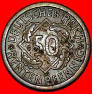 * PYRAMID OF WHEAT (1923-1925): GERMANY  50 RENTENPFENNIGS 1924J UNCOMMON HAMBURG! WEIMAR · LOW START ·  NO RESERVE! - 50 Rentenpfennig & 50 Reichspfennig