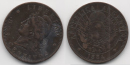 + ARGENTINE  + DOS CENTAVOS 1884 + - Argentine