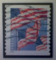 United States, Scott #5656, Used(o) Coil, 2022, Flag Definitive, (58¢) Forever - Used Stamps