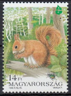 Hungary 1995 (MNH) (Mi 4344) -  Red Squirrel (Sciurus Vulgaris), Beetle, Forest - Rodents