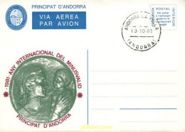 690504 MNH ANDORRA. Vegueria 1981 AÑO INTERNACIONAÑ DEL MINUSVALIDO - Episcopal Viguerie