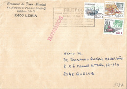 Portugal Cover FEIRA EMPRESARIAL DE LEIRIA Slogan Cancel - Lettres & Documents