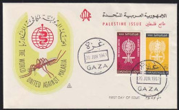EGYPT(1962) Mosquito. Caduceus. Unaddressed FDC With Cachet For Mosquito Eradication Program. Scott Nos 551-2. Palestine - Lettres & Documents