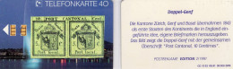 Doppel-Genf TK E02/1991 30.000Expl. ** 25€ Edition1 Kanton Genf In Der Schweiz TC History Stamps On Phonecard Of Germany - E-Series : D. Postreklame Edition