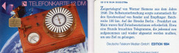 Zeiger-Telegraph 1846 TK E16/1994 30.000 Expl.** 30€ Edition 4 Telegraph Synchronlauf History Telegraf Phonecard Germany - E-Reeksen : Uitgave - D. Postreclame