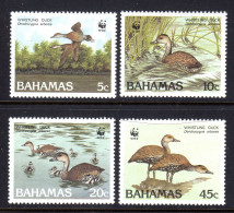BAHAMAS - 1988 WWF WHISTLING DUCK SET (4V) FINE MNH ** SG 824-827 - Bahamas (1973-...)