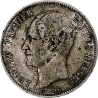 Belgique, Leopold I, 5 Francs, 5 Frank, 1865, Argent, TB, KM:17 - 5 Francs