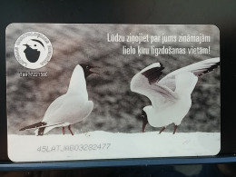 T-312 - LATVIA TELECARD, PHONECARD, ANIMAL, BIRD, OISEAU - Letland