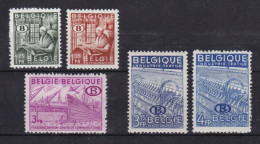 TIMBRE BELGE DE SERVICE S42-46  NEUFS AVEC CHARNIERE * - Postfris