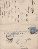 NEW ZEALAND 1896 POSTCARD SENT TO FIELDING - Lettres & Documents