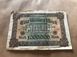 Banknote Geldschein Reichsbanknote Deutsches Reich 1 Million Mark 20. Februar 1923 - 1 Million Mark