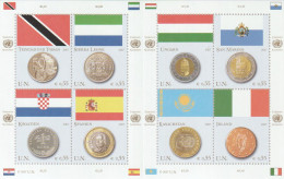 United Nations Vienna Mi 489-496 Flags And Coins Trinidad & Tobago Sierra Leone Croatia Spain Hungary 2007 * * - Blocks & Sheetlets