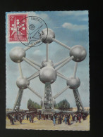 Carte Maximum Card Atomium Exposition Universelle Bruxelles 1958 (ex 2) - 1951-1960