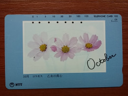 T-384 - JAPAN, Japon, Nipon, TELECARD, PHONECARD, Flower, Fleur, NTT 271-042 - Fleurs