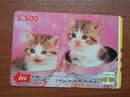 T-402 - JAPAN, Japon, Nipon, Carte Prepayee, Prepaid Card, CAT, CHAT,  - Cats