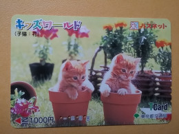 T-402 - JAPAN, Japon, Nipon, Carte Prepayee, Prepaid Card, CAT, CHAT,  - Katten