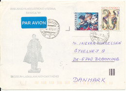 Slovakia Cover Sent Air Mail To Denmark 1998 Topic Stamps - Storia Postale