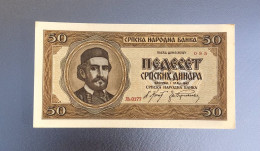 SERBIA 50 DINARA  (P-29) 1942, UNC - Serbia