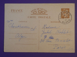 DF23  ALGERIE  BELLE CARTE ENTIER   1941 ALGER A PARIS  FRANCE ++ AFFRANCH.  PLAISANT - Covers & Documents