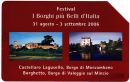 SCHEDA TELEFONICA USATA 675 FESTIVAL BORGHI PIÃ™ BELLI - Publiques Figurées Ordinaires