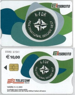 SCHEDA TELEFONICA USATA CHIP EI KFOR MULTIBRIGADE WEST 541 - Publiques Figurées Ordinaires