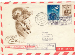 Ostenreich – Kinderdorf Ballonpost 1949 – Bregenz Nach Reutte (Tirol) – UNICEF Stamp - Omslagen