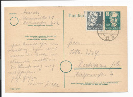 Sowjet. Zone P 35 / 03 - 10 Pf Bebel  Ganzsache M. PLZ-Kreis, DV : M 301 / C4296 M. 2 Pf ZF Nach Zschopau Bedarfsverw. - Cartes Postales - Neuves