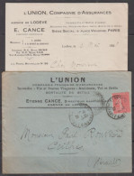 L'UNION Mortalité Du Bétail Sur Lettre Pub + Courrier De LODEVE 1928 Avec Semeuse 50c Postée à ST-ANDRE De SANGONIS - Covers & Documents