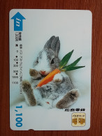 T-429 - JAPAN, Japon, Nipon, Carte Prepayee, Prepaid, Animal, Rabbit, Lapin - Rabbits