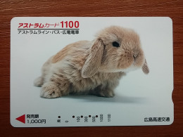 T-429 - JAPAN, Japon, Nipon, Carte Prepayee, Prepaid, Animal, Rabbit, Lapin - Konijnen