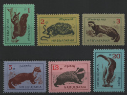 Bulgarien 1963 - Mi-Nr. 1377-1382 ** - MNH - Wildtiere / Wild Animals - Ungebraucht