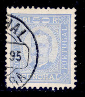 ! ! Funchal - 1892 D. Carlos 50 R (Perf. 11 3/4) - Af. 06 - Used (ca 049) - Funchal