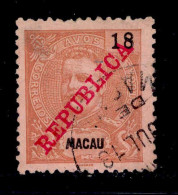 ! ! Macau - 1911 King Carlos 18 A - Af. 160 - Used (ca 067) - Oblitérés