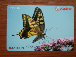 T-442 - JAPAN, Japon, Nipon, Carte Prepayee, Prepaid Card, Animal, Butterfly, Pappilon - Autres & Non Classés