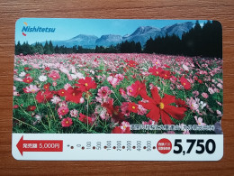 T-446 - JAPAN, Japon, Nipon, Carte Prepayee, Prepaid Card, FLOWER, FLEUR - Flowers