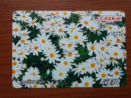 T-447 - JAPAN, Japon, Nipon, Carte Prepayee, Prepaid Card, FLOWER, FLEUR - Blumen