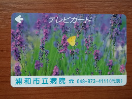 T-447 - JAPAN, Japon, Nipon, Carte Prepayee, Prepaid Card, FLOWER, FLEUR - Fleurs