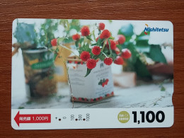 T-447 - JAPAN, Japon, Nipon, Carte Prepayee, Prepaid Card, FLOWER, FLEUR - Bloemen