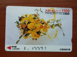 T-447 - JAPAN, Japon, Nipon, Carte Prepayee, Prepaid Card, FLOWER, FLEUR - Bloemen